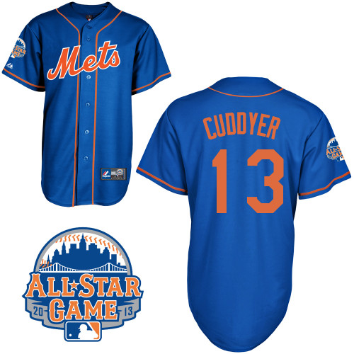 Michael Cuddyer #13 mlb Jersey-New York Mets Women's Authentic All Star Blue Home Baseball Jersey